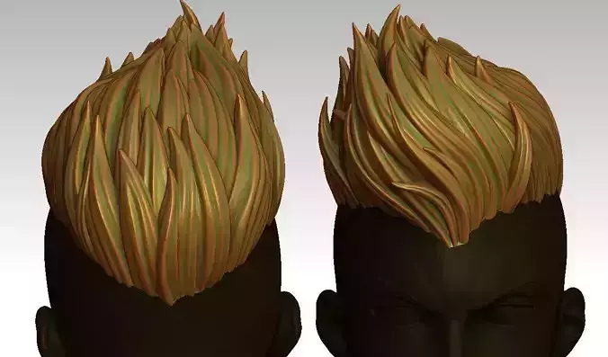 3D Hair style for Man V03 3D print model