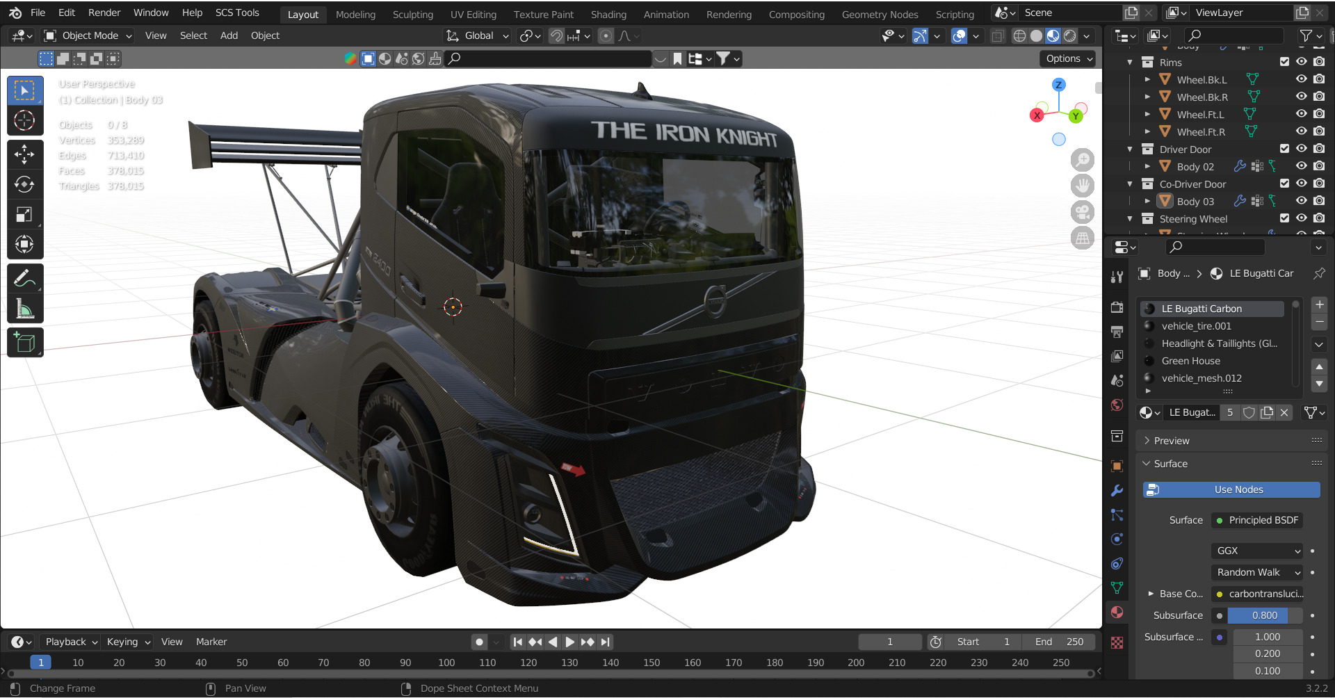 2016 Volvo IRON KNIGHT Carbon Fiber Bodied Race TRUCK 3D model_12
