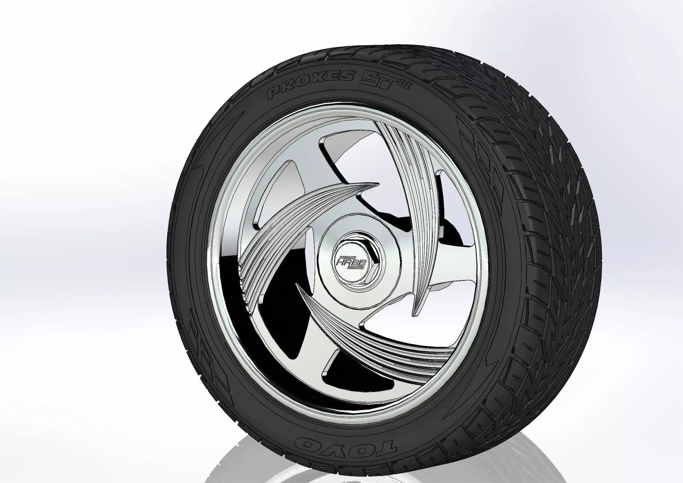 Custom wheels HRBB ULT1 20inch for your scale model 3D print model