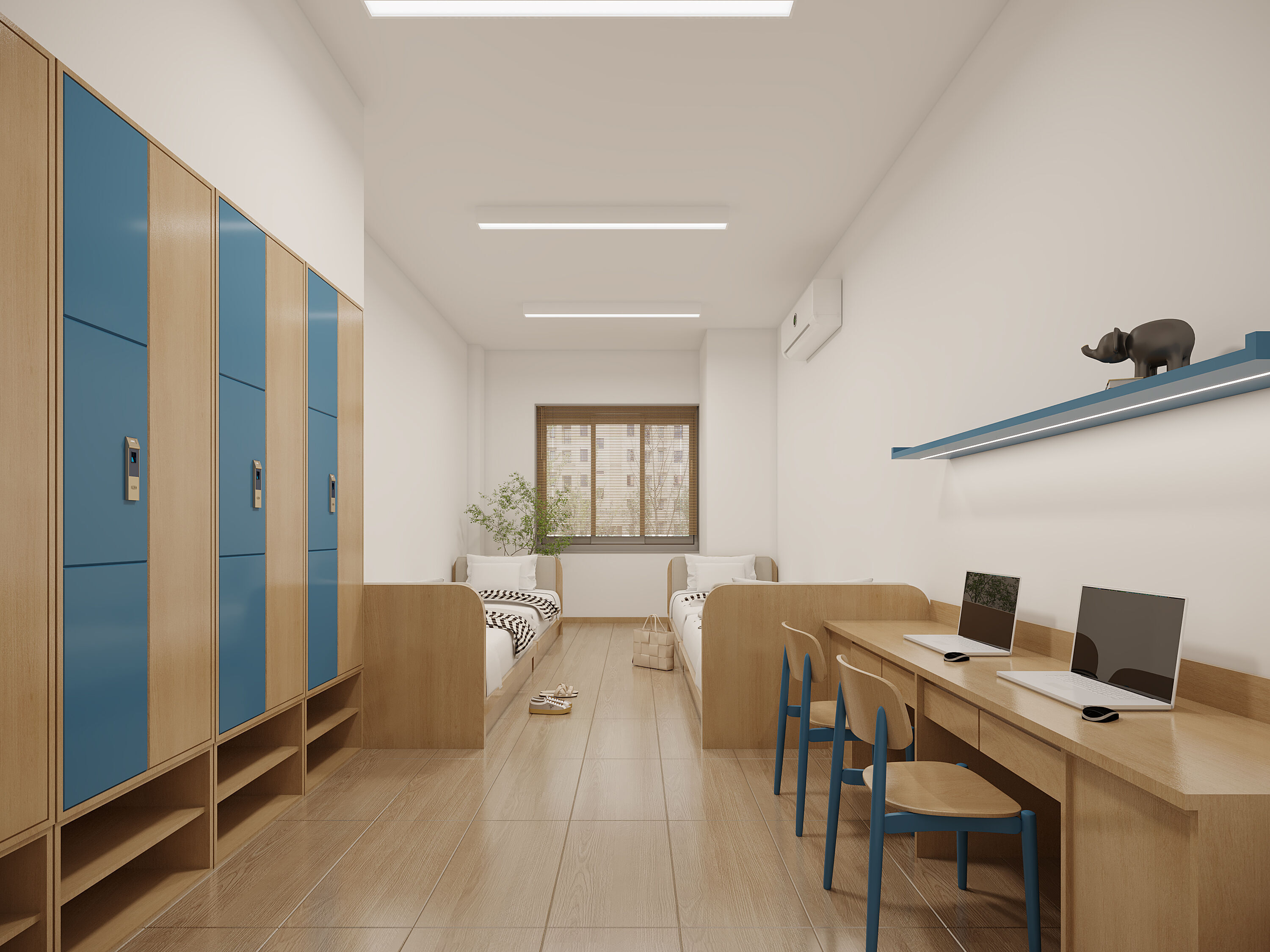 A dormitory for modern student staff 3D model_1
