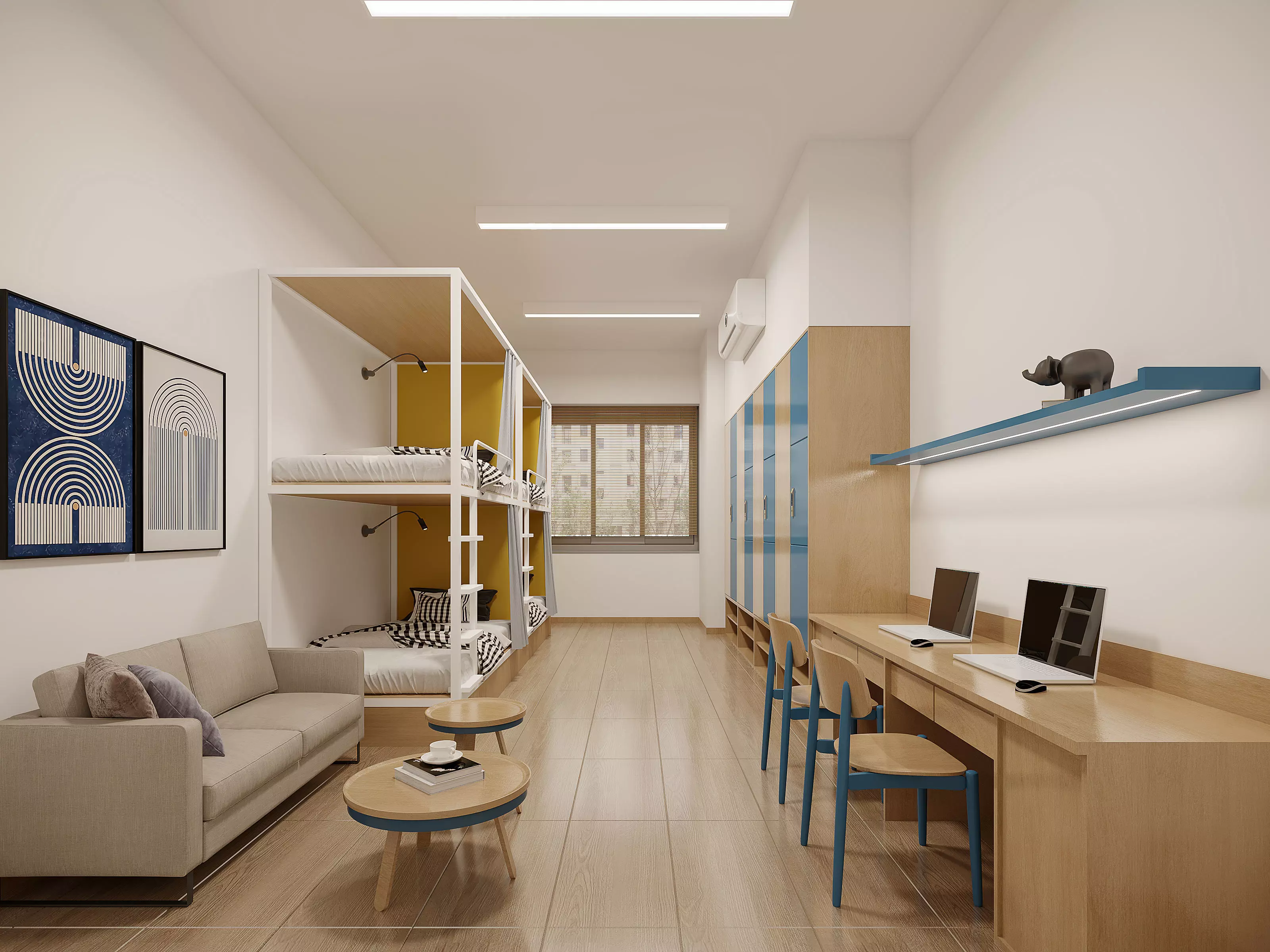 Dormitory for modern staff and students 3D model