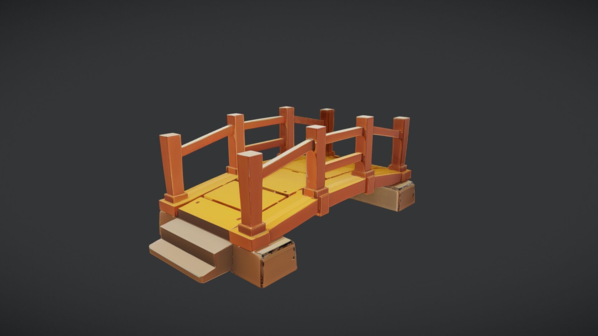 wooden bridge 3D model_5