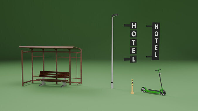 Props Pack 3D Assets Low-poly 3D model