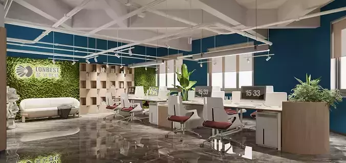 Modern office lobby office area