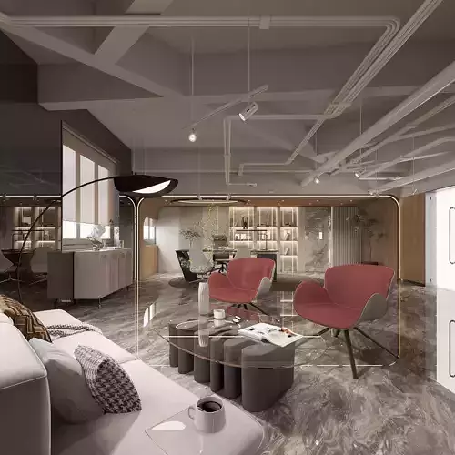 Modern office meeting room  chairman office