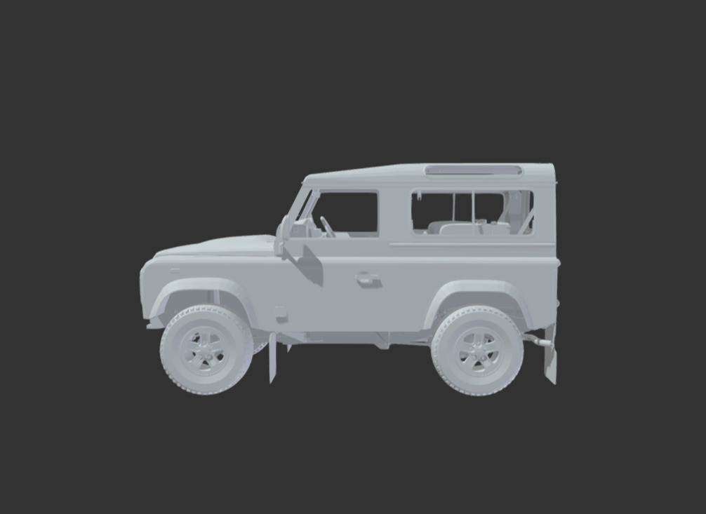 Land Rover Defender 90 Scale 1-35 3D print model_5