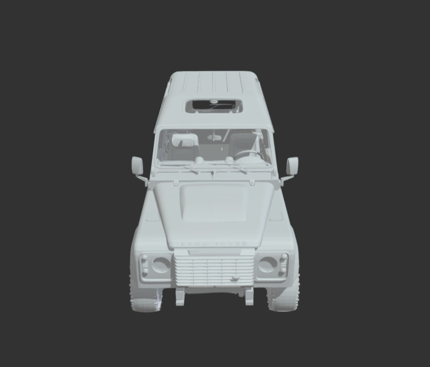 Land Rover Defender 90 Scale 1-35 3D print model_6