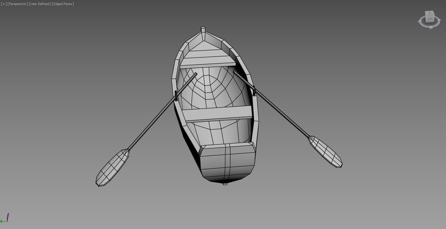 stylized Lowpoly Boat  Low-poly 3D model_6