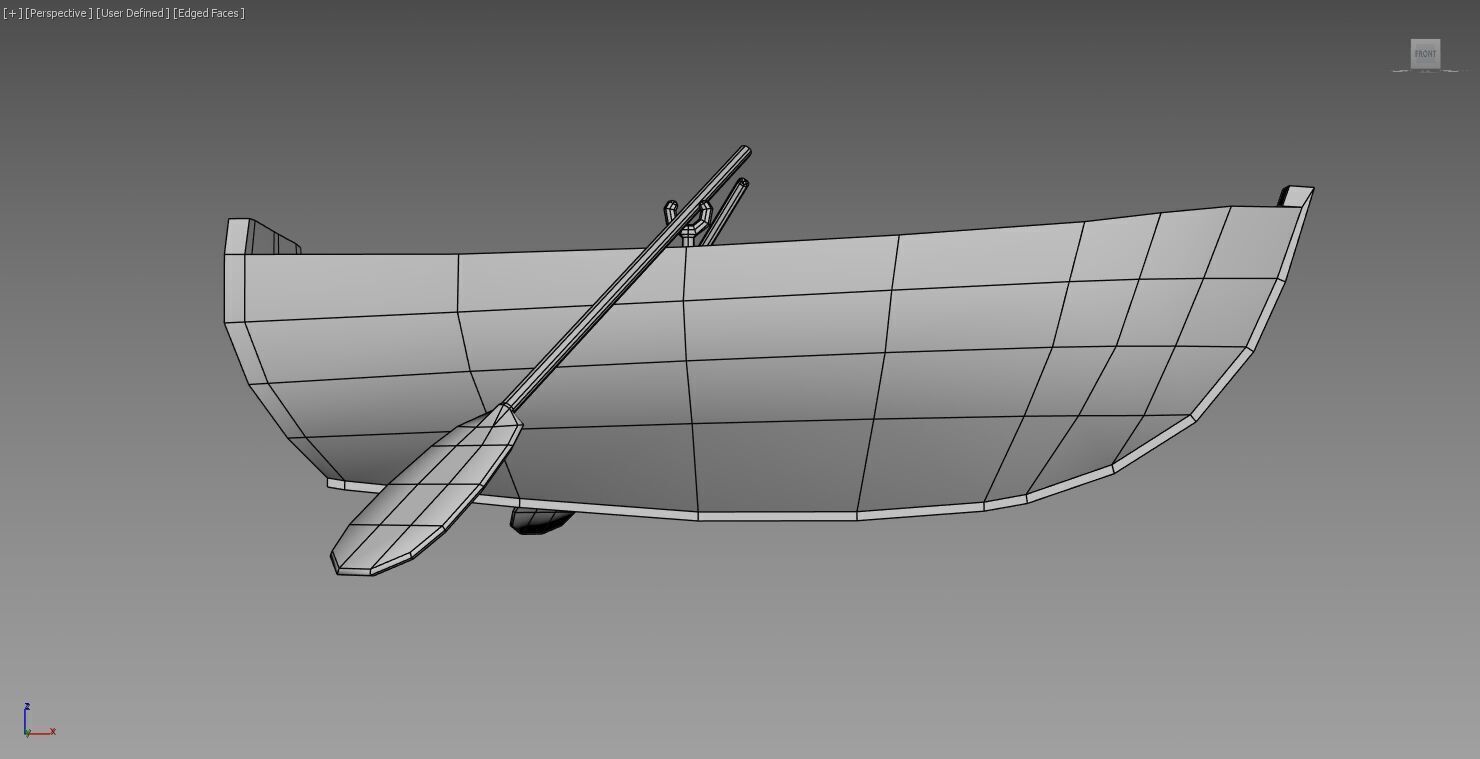 stylized Lowpoly Boat  Low-poly 3D model_5