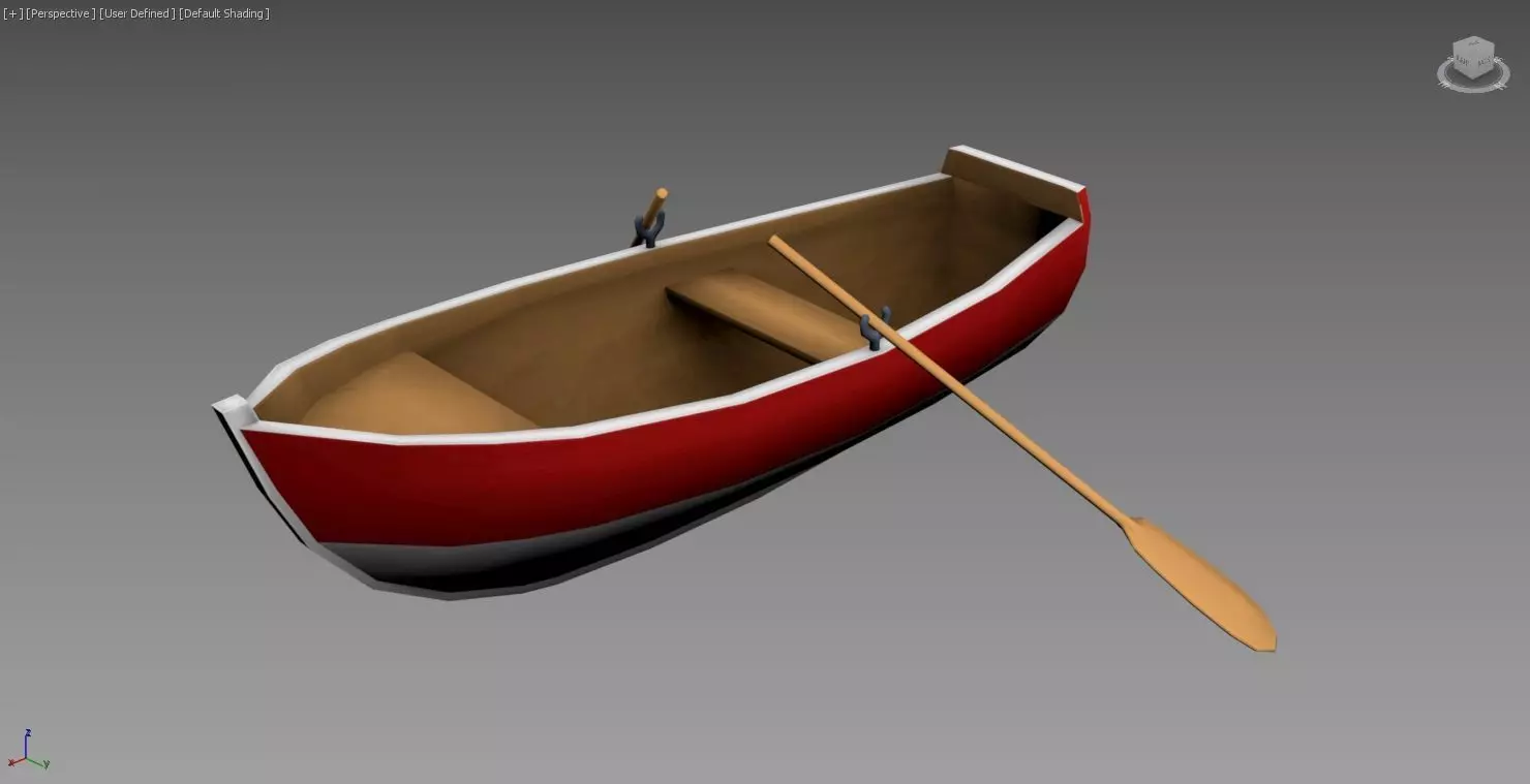 stylized Lowpoly Boat  Low-poly 3D model_0