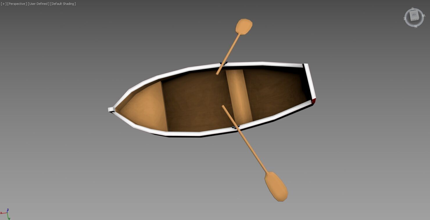 stylized Lowpoly Boat  Low-poly 3D model_1