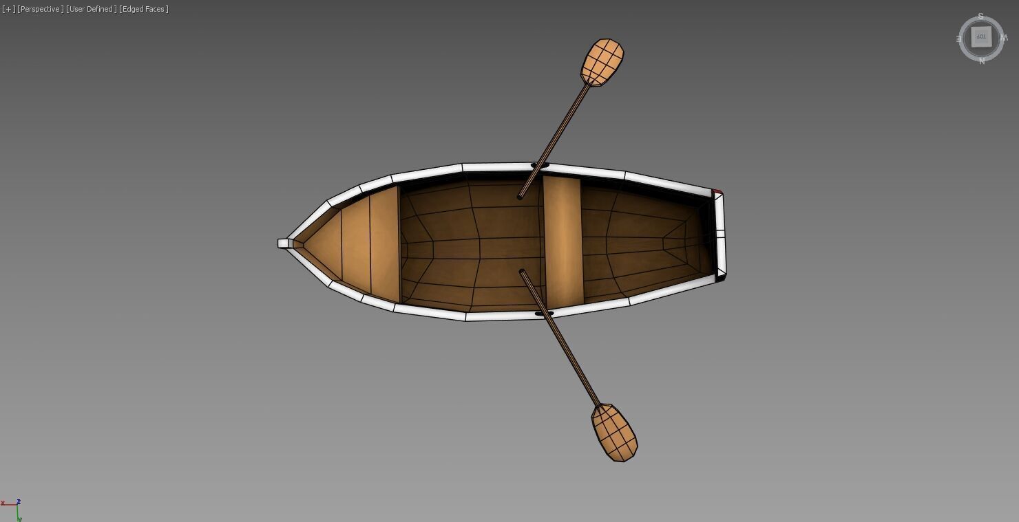 stylized Lowpoly Boat  Low-poly 3D model_3