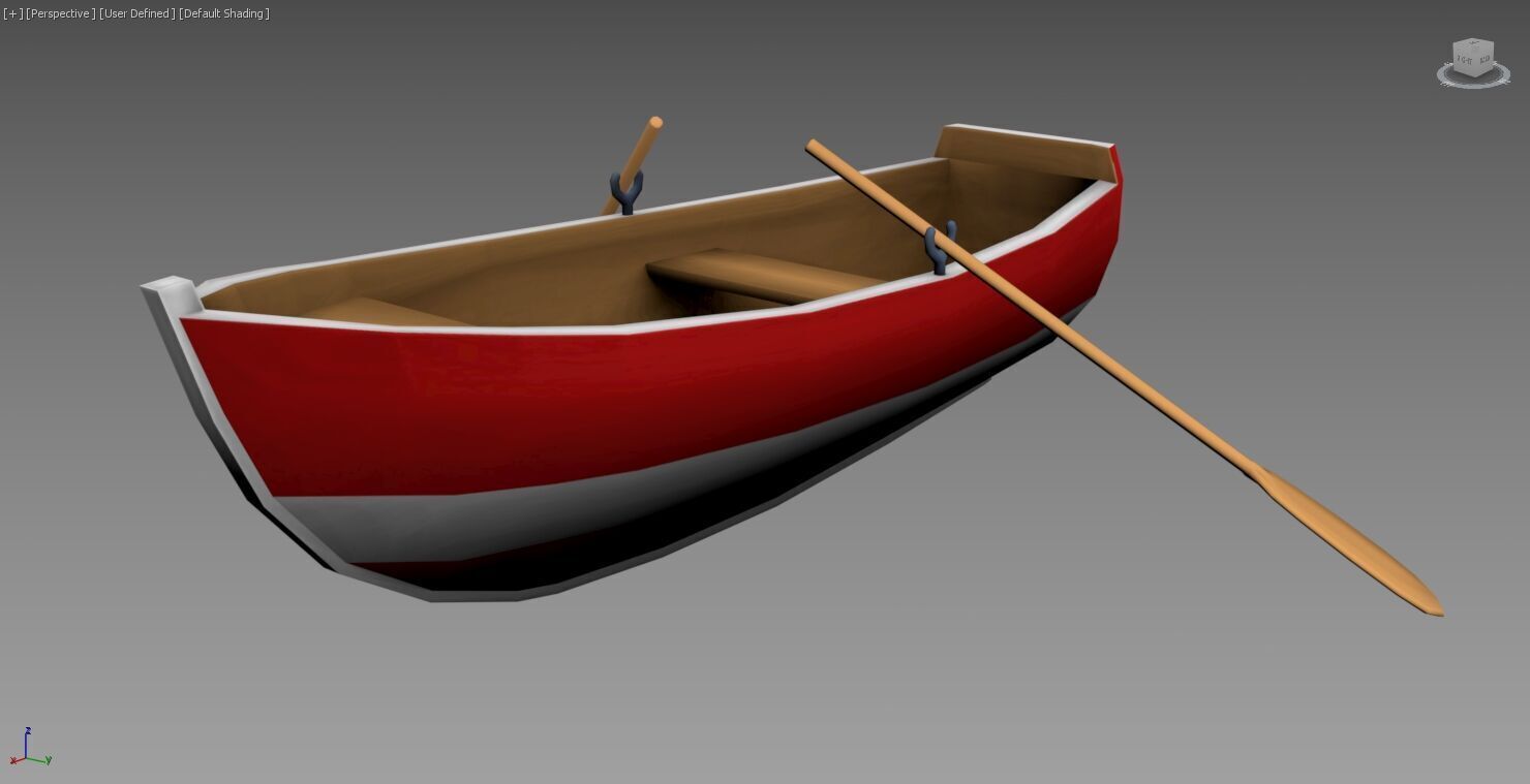 stylized Lowpoly Boat  Low-poly 3D model_4