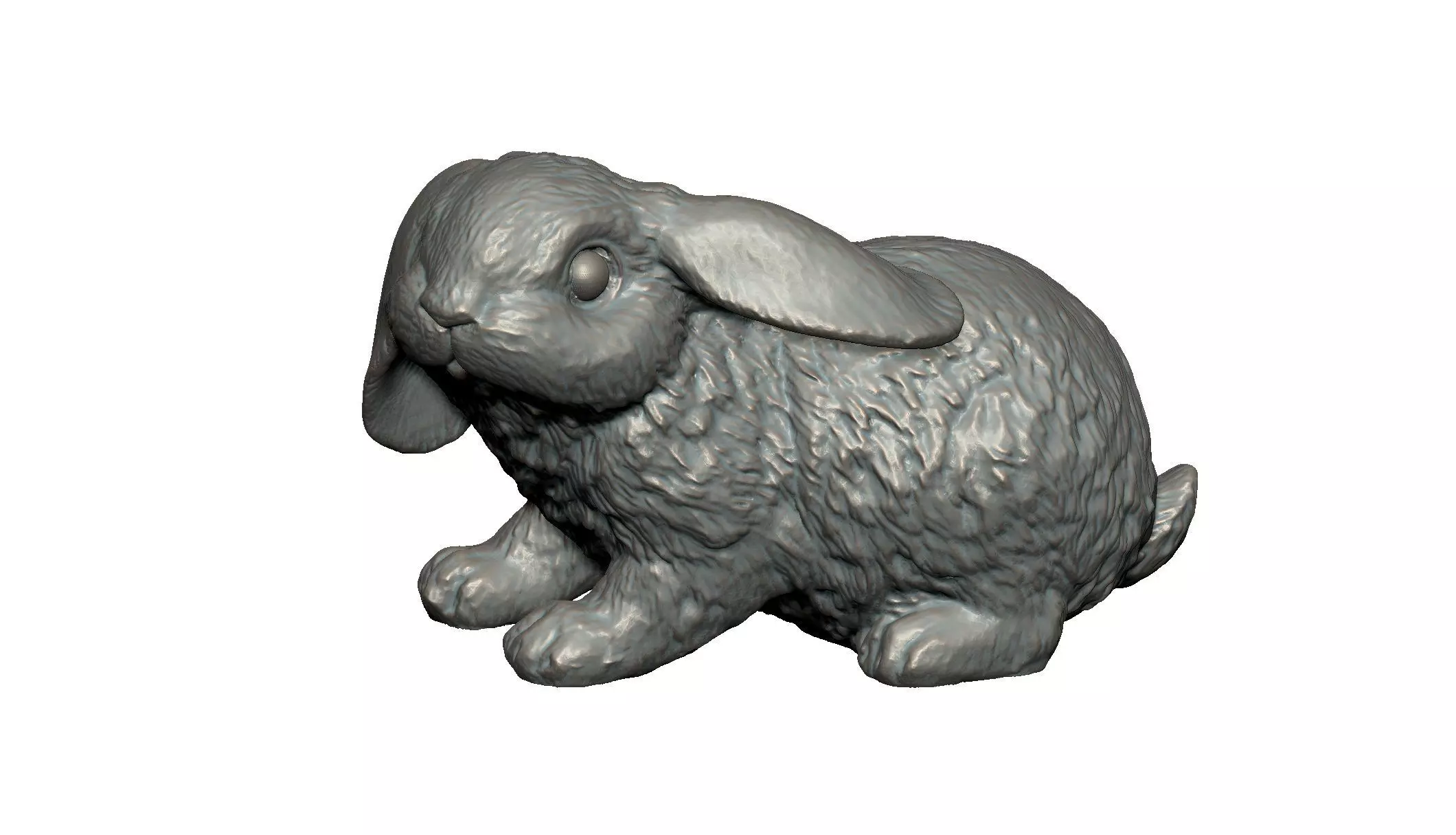 rabbit 3D print model_0
