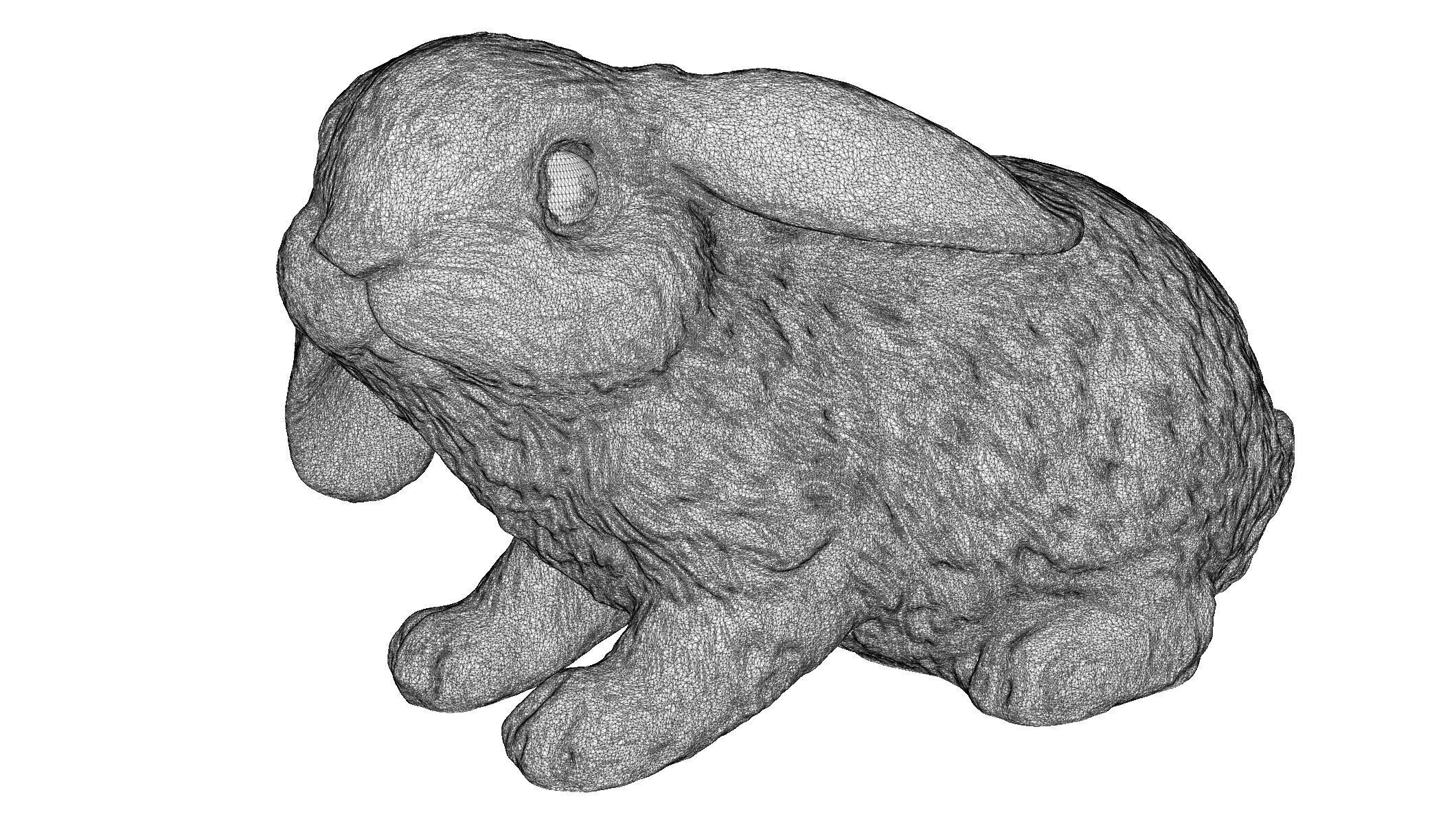 rabbit 3D print model_6