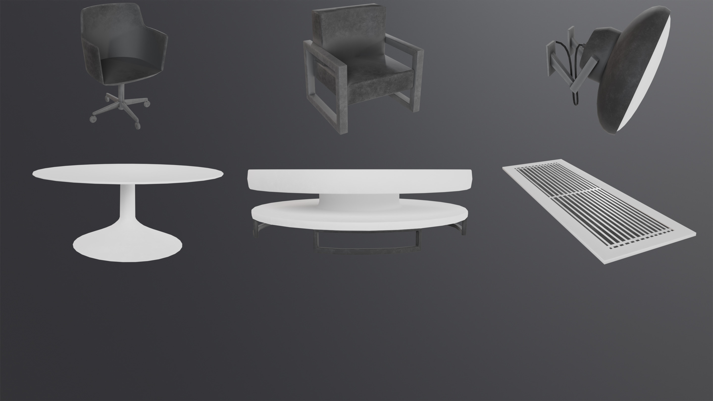 Stylized Retro Scifi Pack  Low-poly 3D model_4