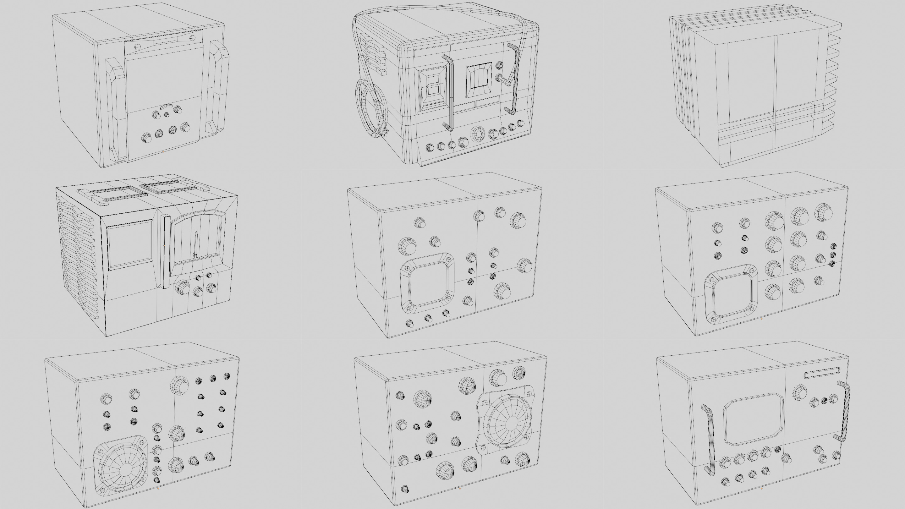 Stylized Retro Scifi Pack  Low-poly 3D model_5