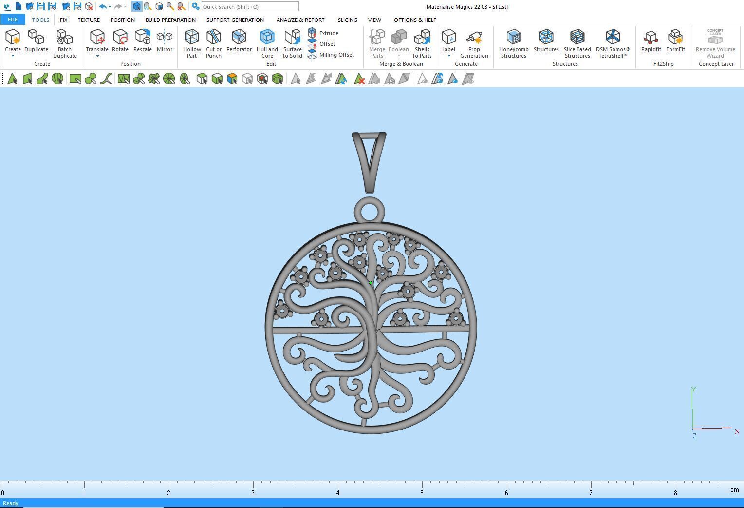 Diamond Tree Pendant - 0073 3D print model_11