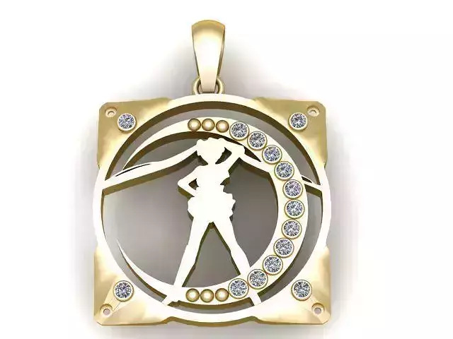 SAILOR MOON PENDANT 3D PRINTABLE MODEL 3D print model