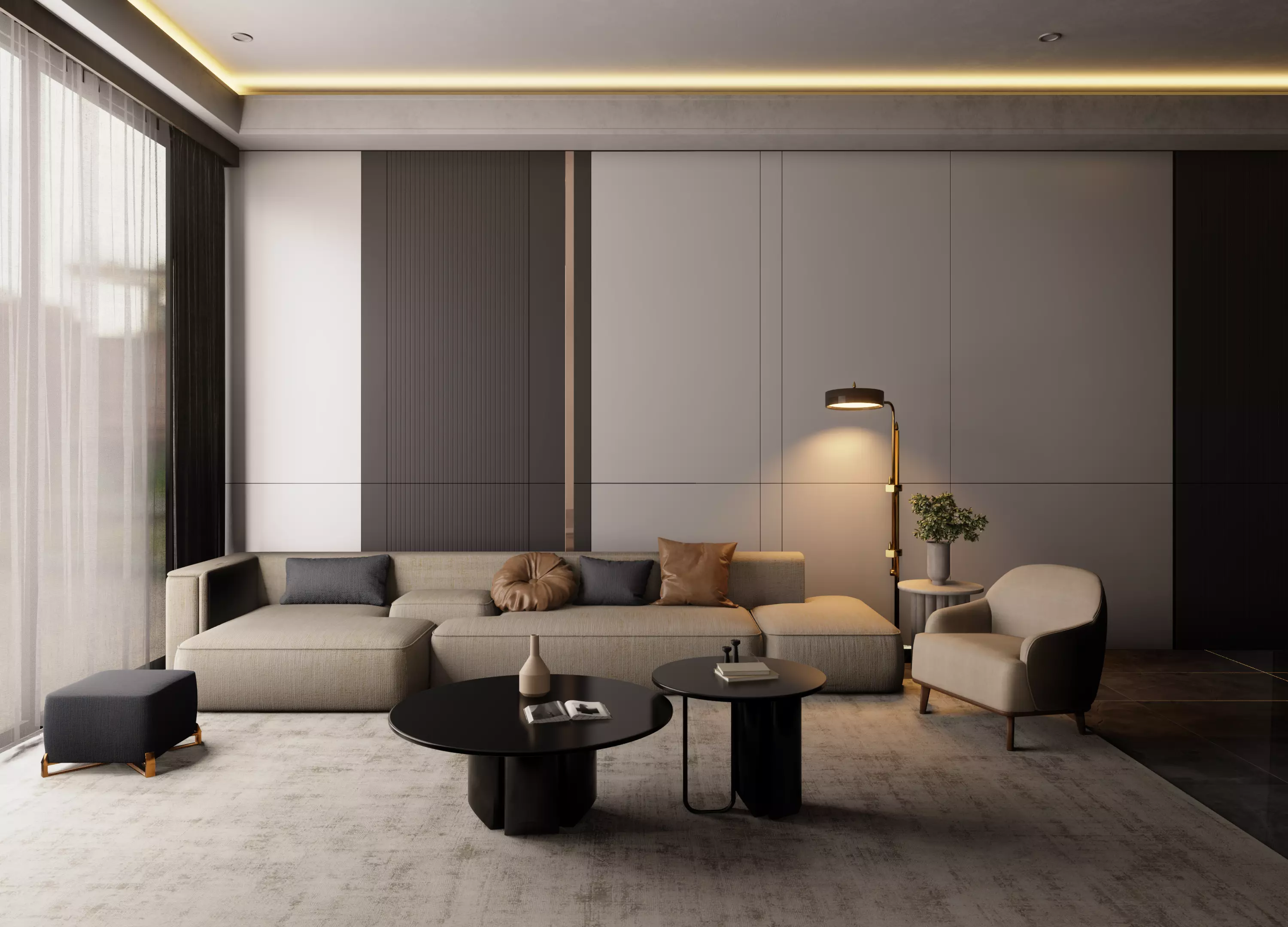 Living room I Interior design I 3D Model and Render 3D model_0