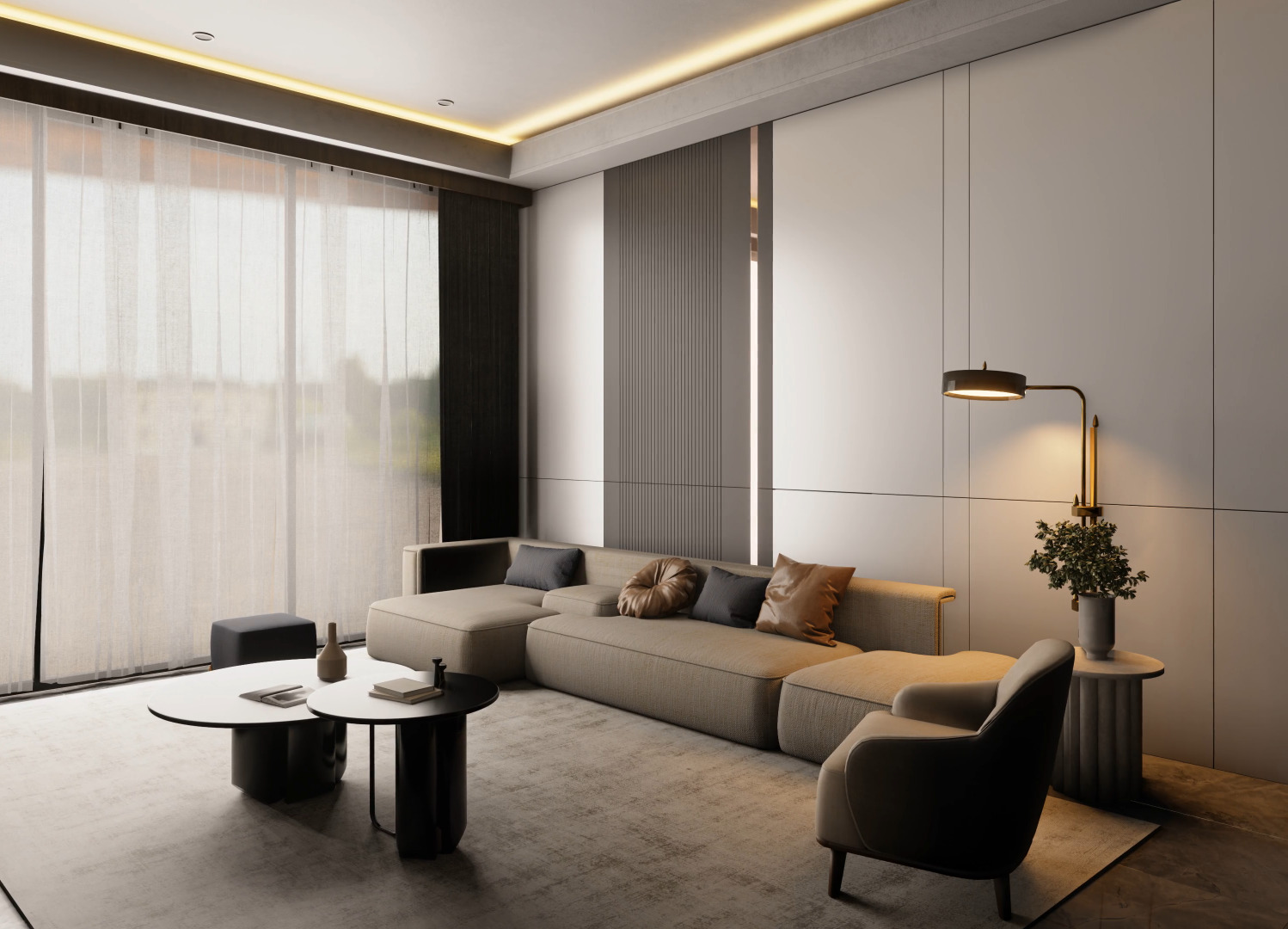 Living room I Interior design I 3D Model and Render 3D model_2