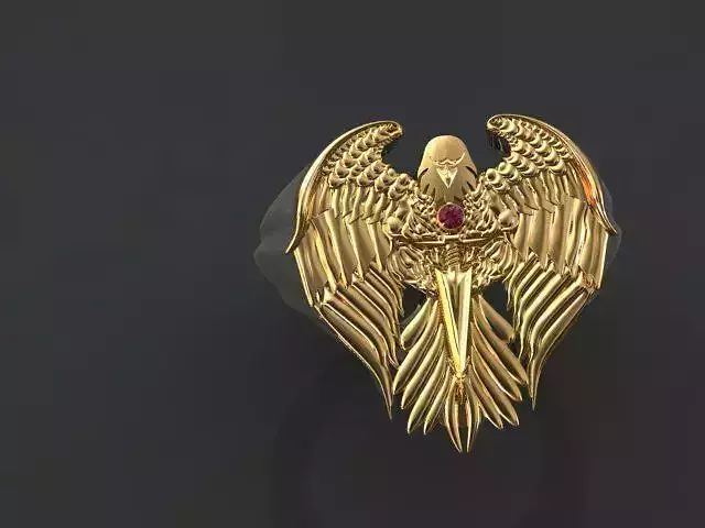Eagle emblem ring