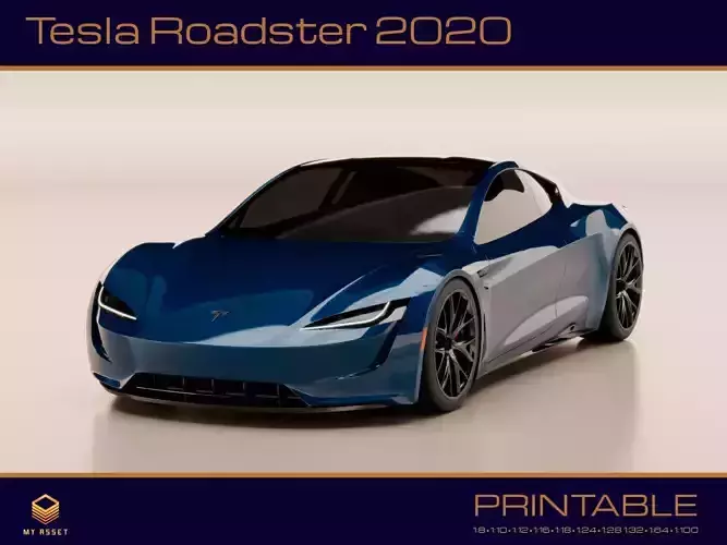 Tesla Roadster 2020 3D print model