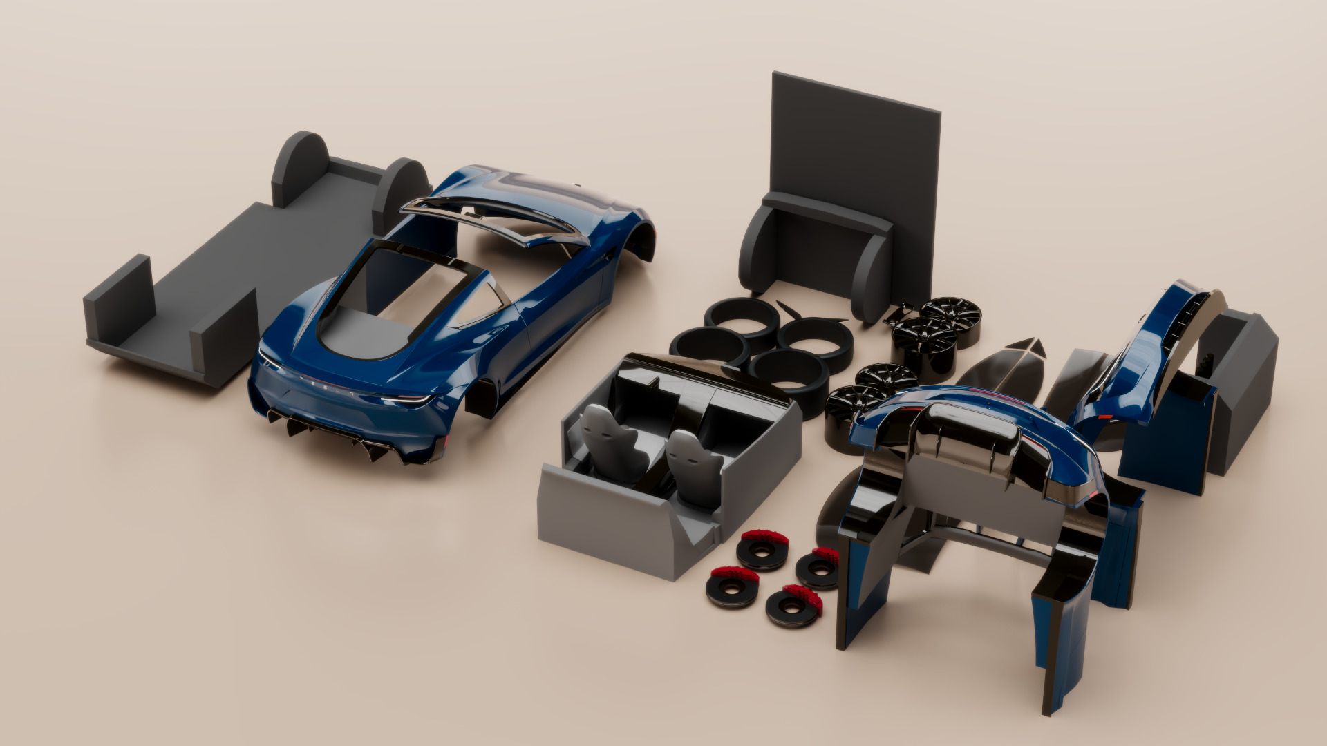 Tesla Roadster 2020 3D print model_10