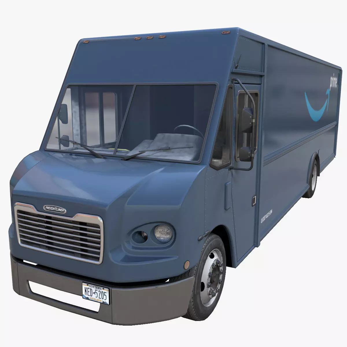 Amazon boxvan Low-poly 3D model