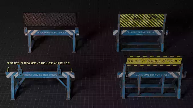 Police Barrier Set