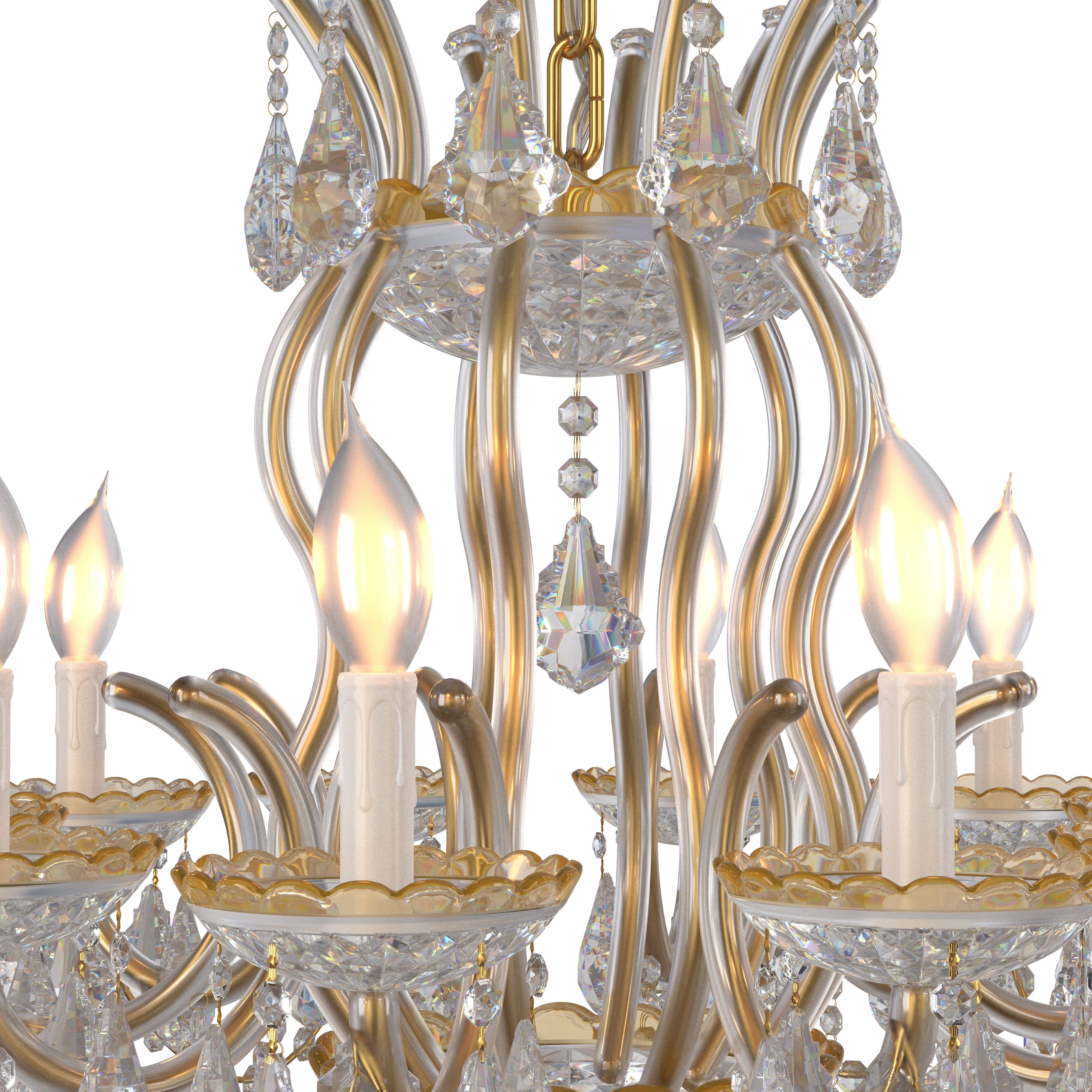  Luxury Maria Theresa Crystal Chandeliers 3D model_7