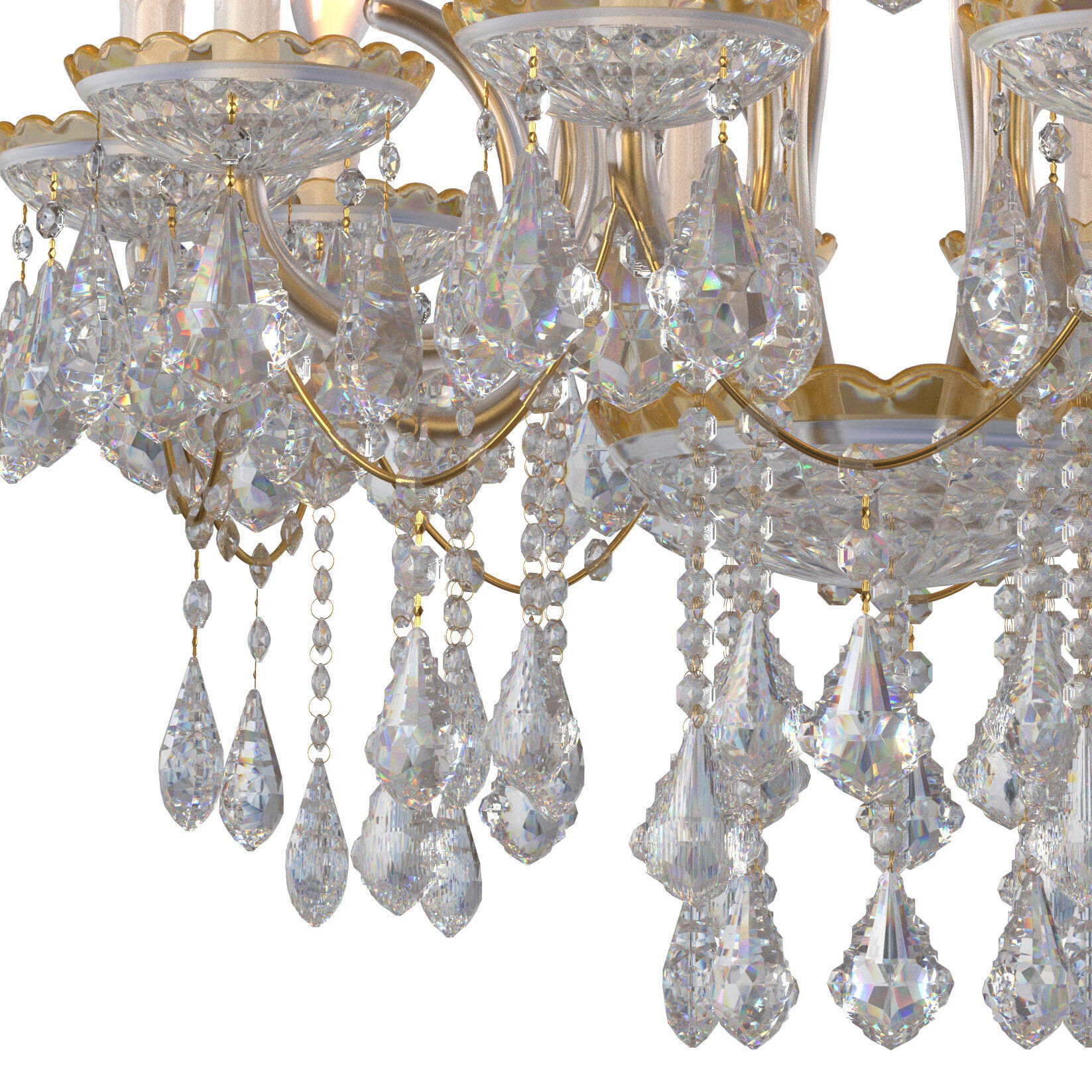  Luxury Maria Theresa Crystal Chandeliers 3D model_3
