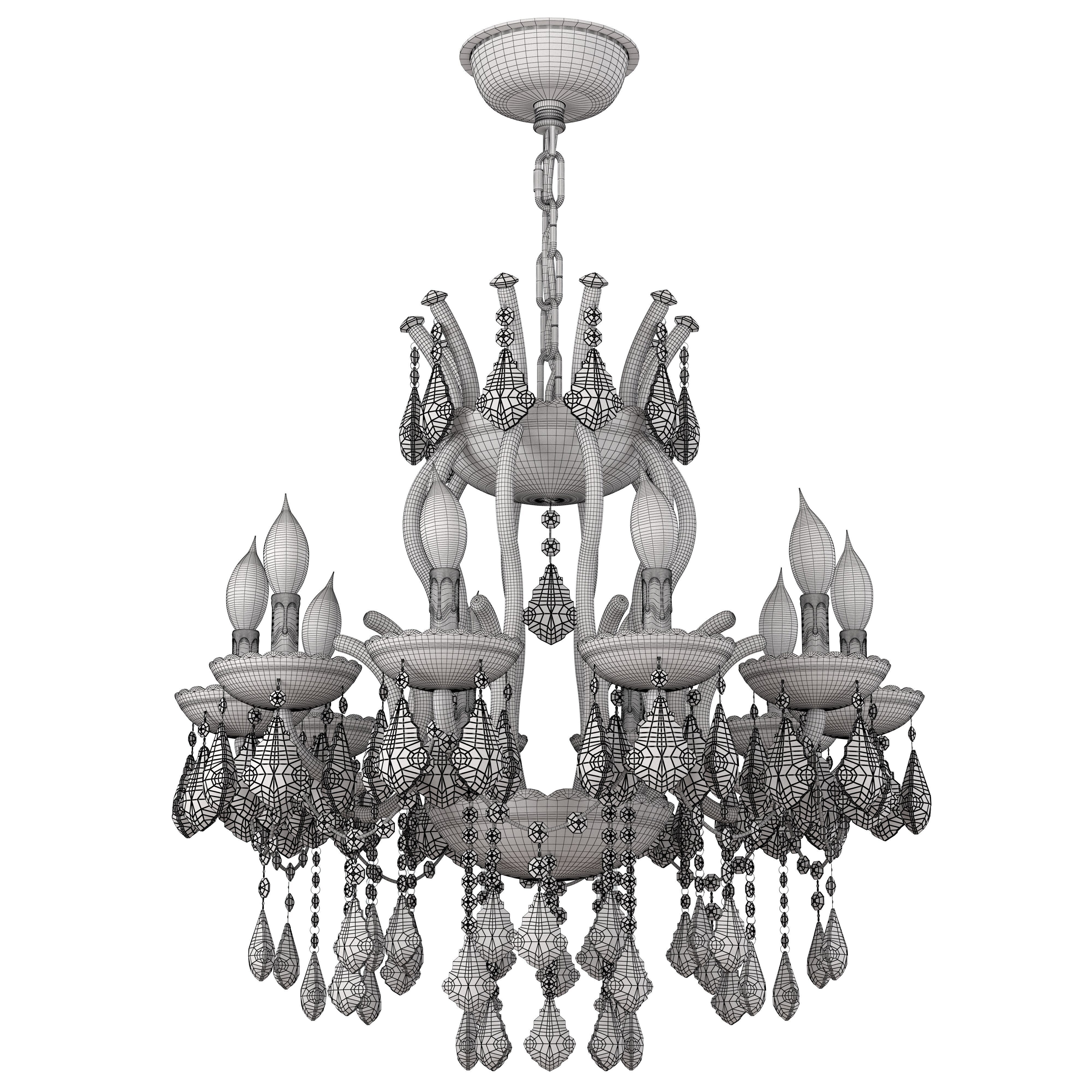  Luxury Maria Theresa Crystal Chandeliers 3D model_8