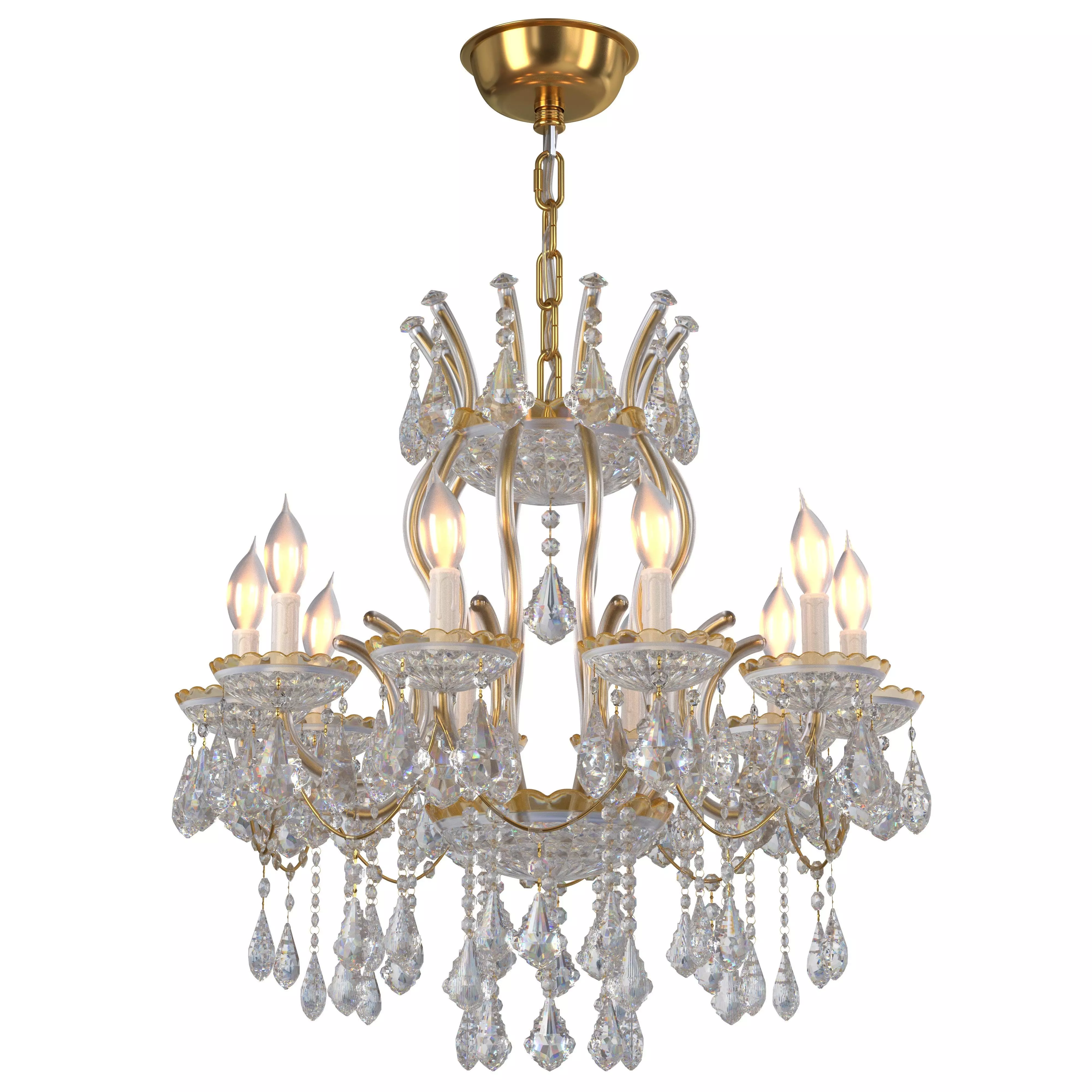  Luxury Maria Theresa Crystal Chandeliers 3D model_0