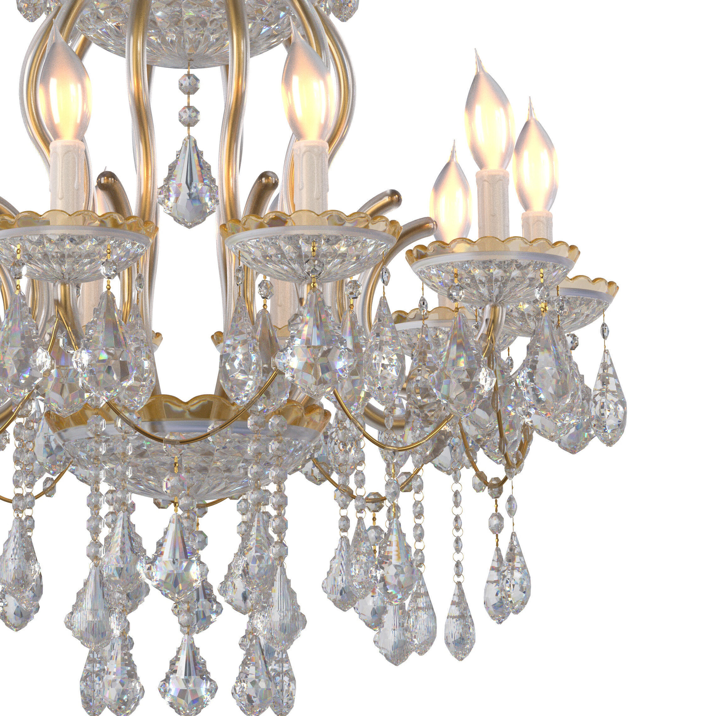  Luxury Maria Theresa Crystal Chandeliers 3D model_2