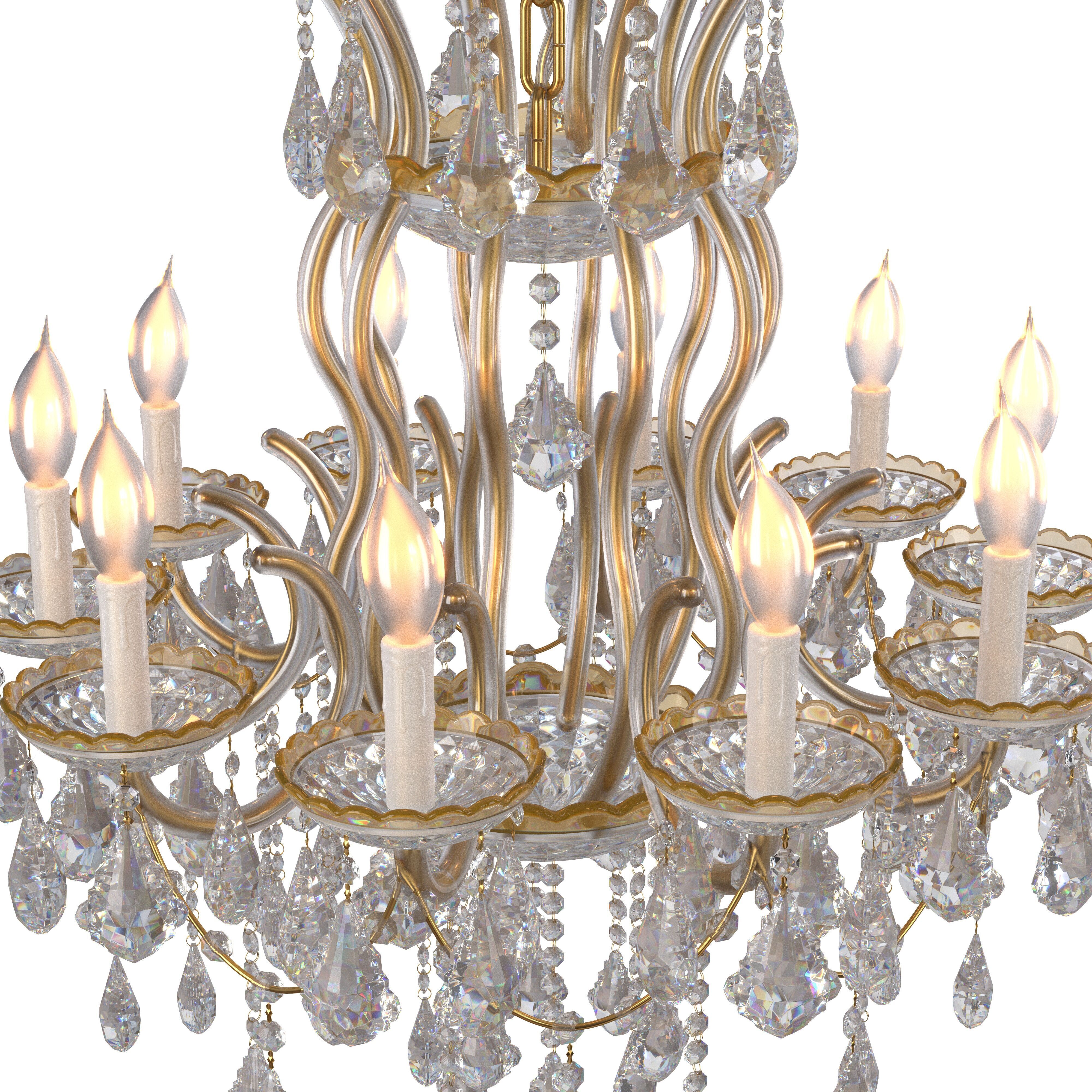 Luxury Maria Theresa Crystal Chandeliers 3D model_9