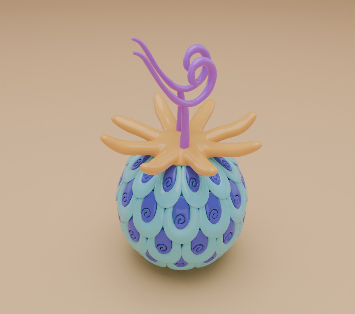Uo uo no mi devil fruit from one piece 3D model for 3D print 3D print model_9