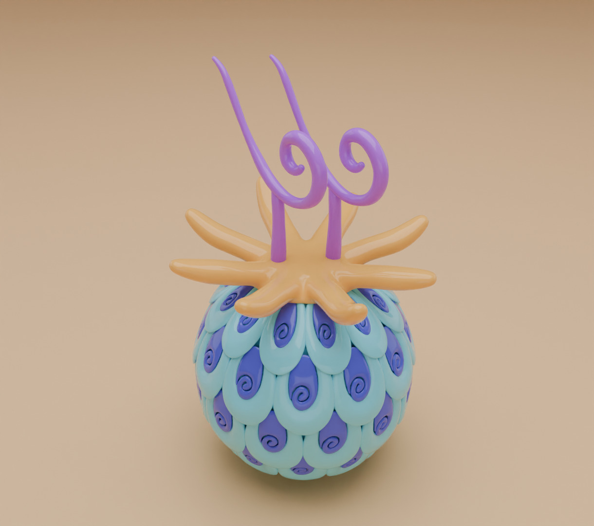 Uo uo no mi devil fruit from one piece 3D model for 3D print 3D print model_6