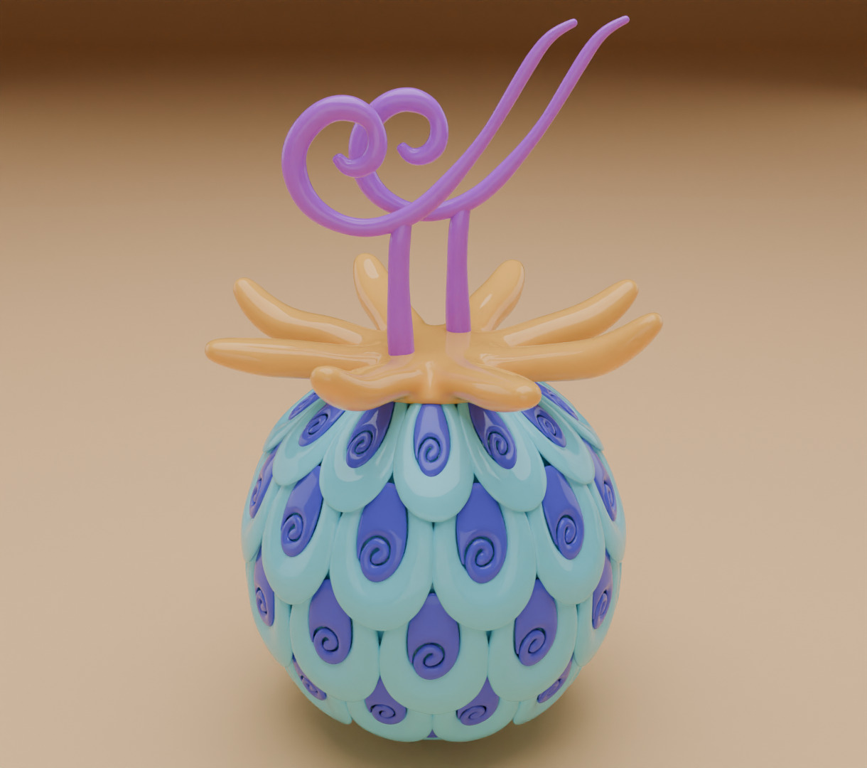 Uo uo no mi devil fruit from one piece 3D model for 3D print 3D print model_1