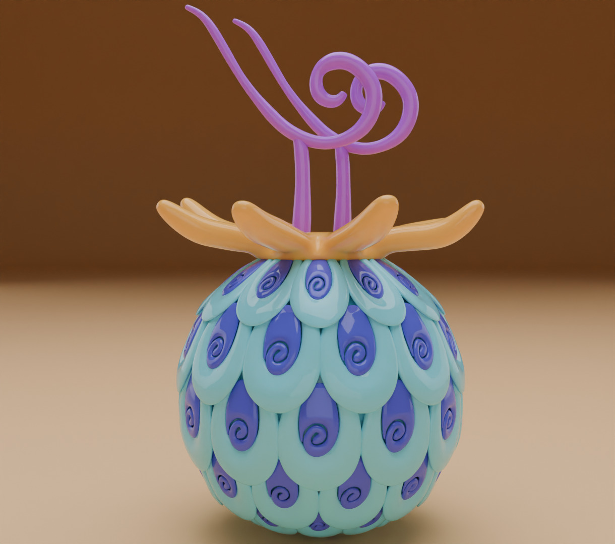 Uo uo no mi devil fruit from one piece 3D model for 3D print 3D print model_5