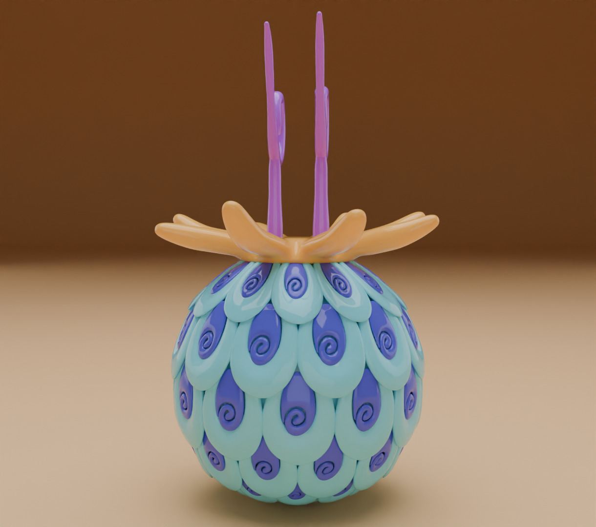 Uo uo no mi devil fruit from one piece 3D model for 3D print 3D print model_4