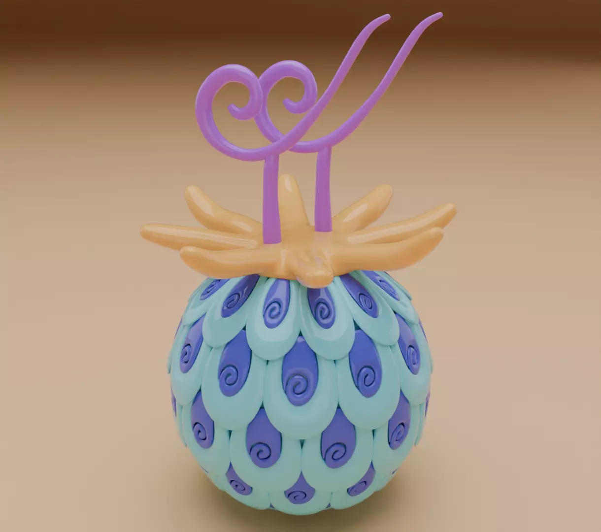 Uo uo no mi devil fruit from one piece 3D model for 3D print 3D print model_0