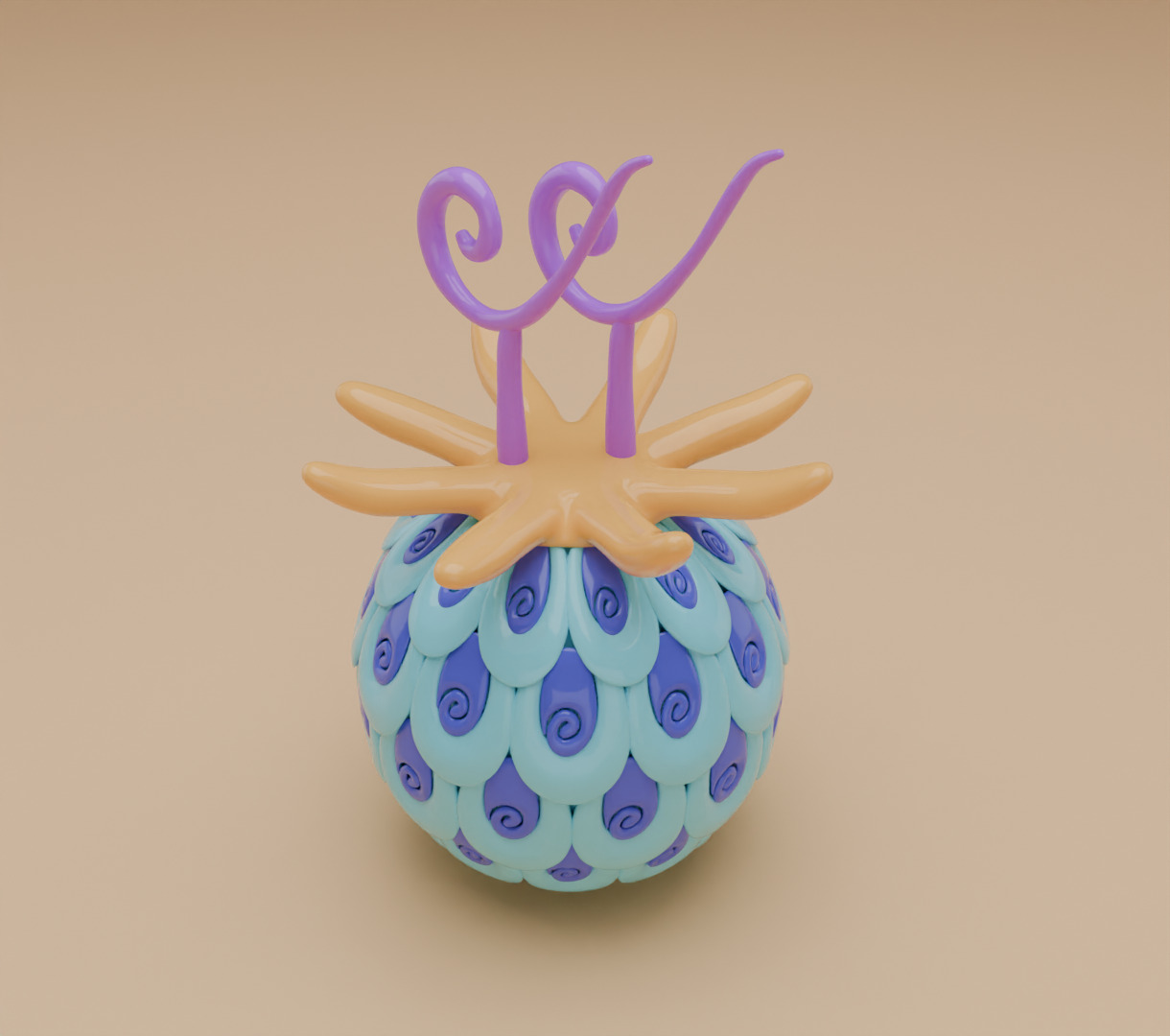 Uo uo no mi devil fruit from one piece 3D model for 3D print 3D print model_8