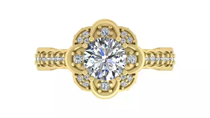 Elegant Vintage-Inspired Diamond Engagement Ring