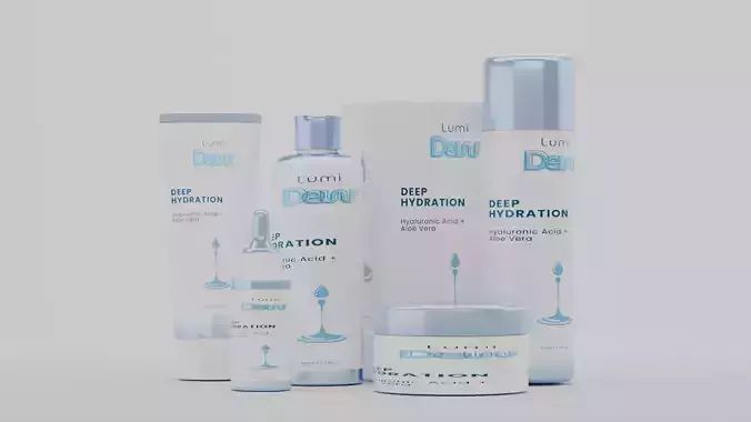 Skincare and Packaging - Deep Hydration Collection