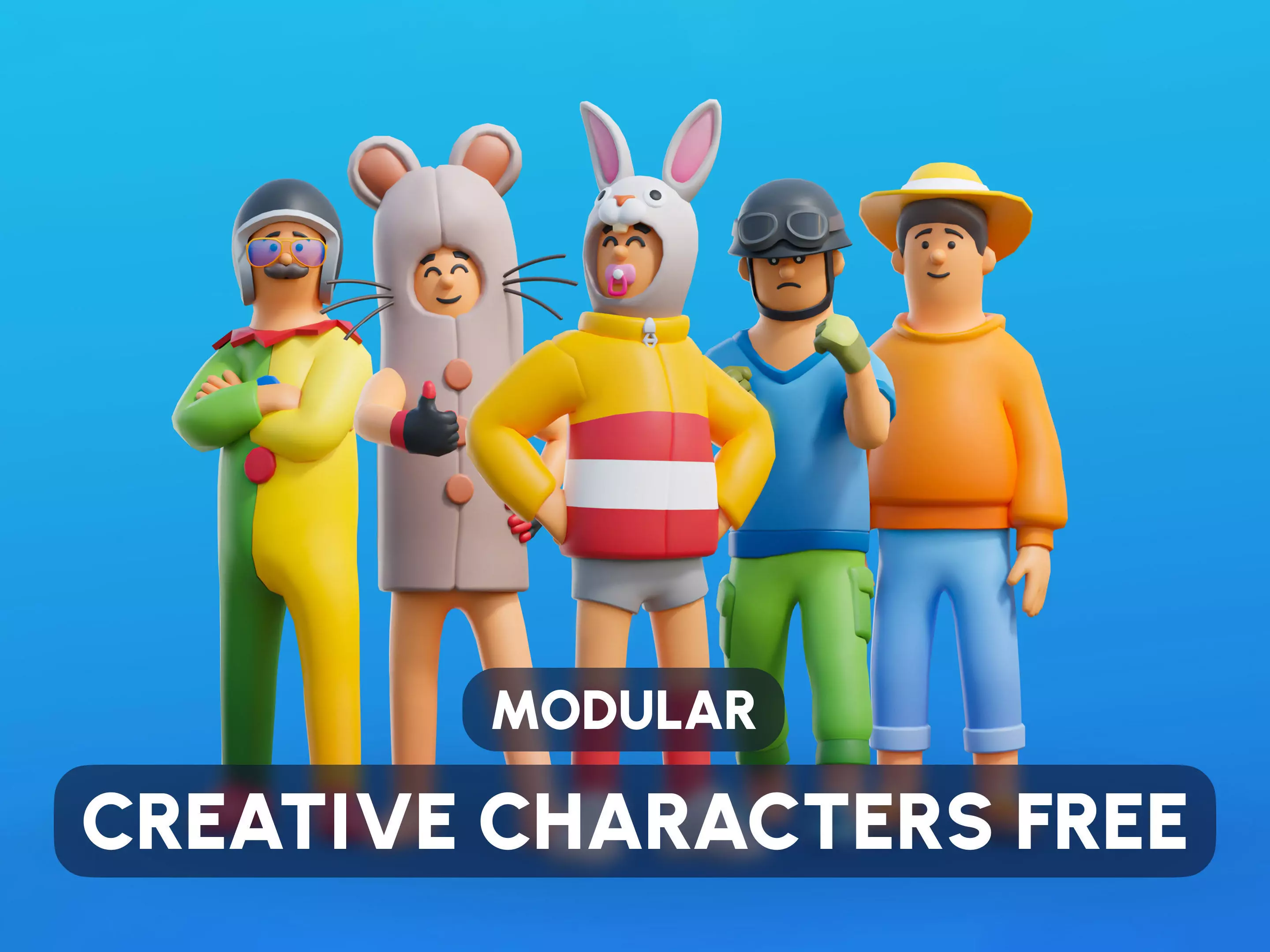 Creative Characters FREE Free low-poly 3D model_0