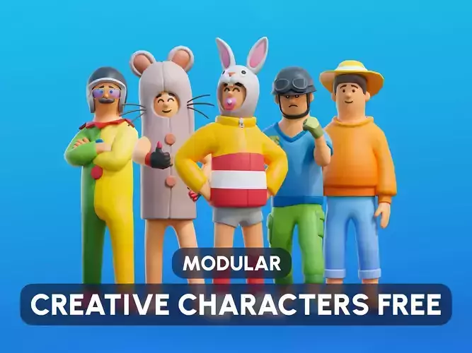 Creative Characters FREE Free low-poly 3D model