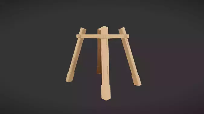 wooden tripod stand