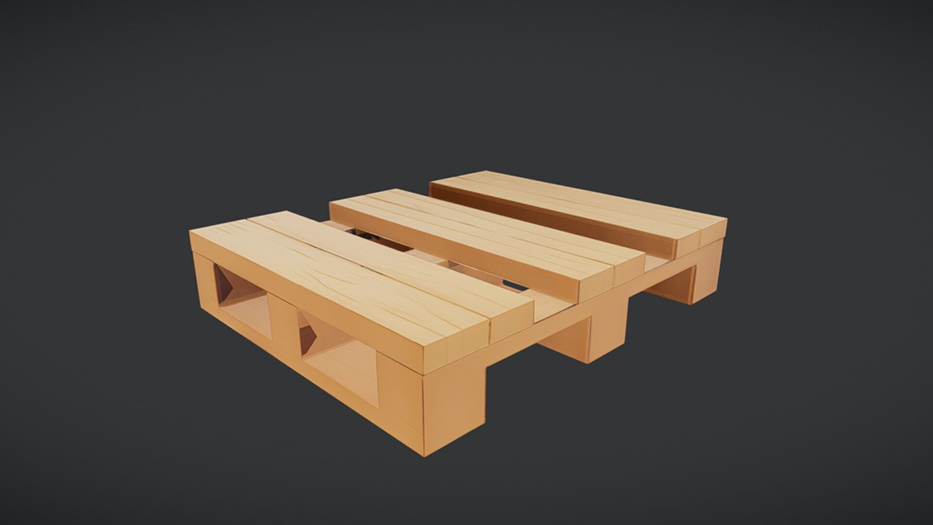 Wooden pallet 3D model_4