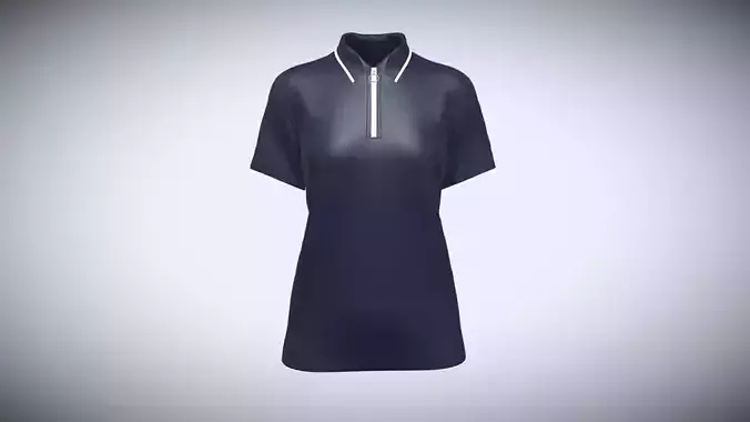 Girls Blue Polos In low Poly